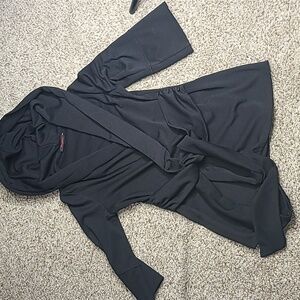 X Taren Tie-Front Hooded Sweater Jacket